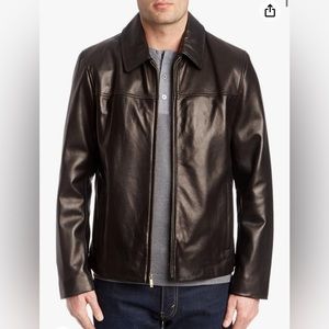 Cole Haan Lambskin Leather Jacket Men’s size Small.